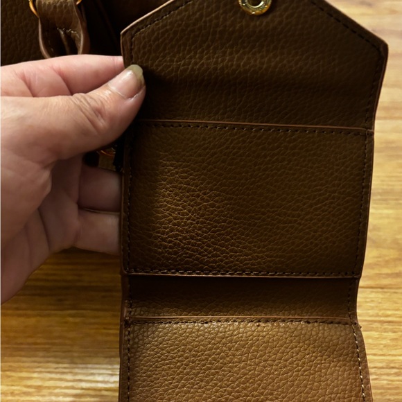 Steve Madden Tan colored handbag crossbody Gold Hardware Keychain wallet NWOT - Picture 9 of 16